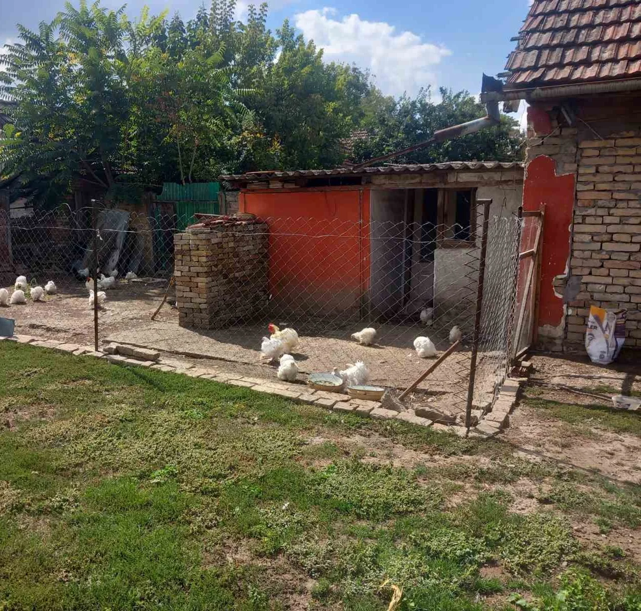 Большой кирпичный дом. 35 км от Нови Сада.